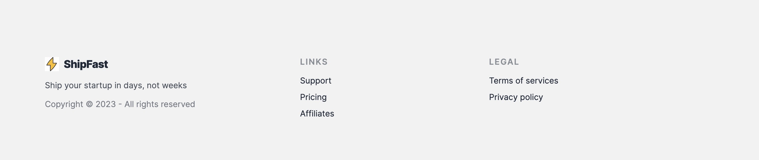 A Footer component for WeeShip boilerplate